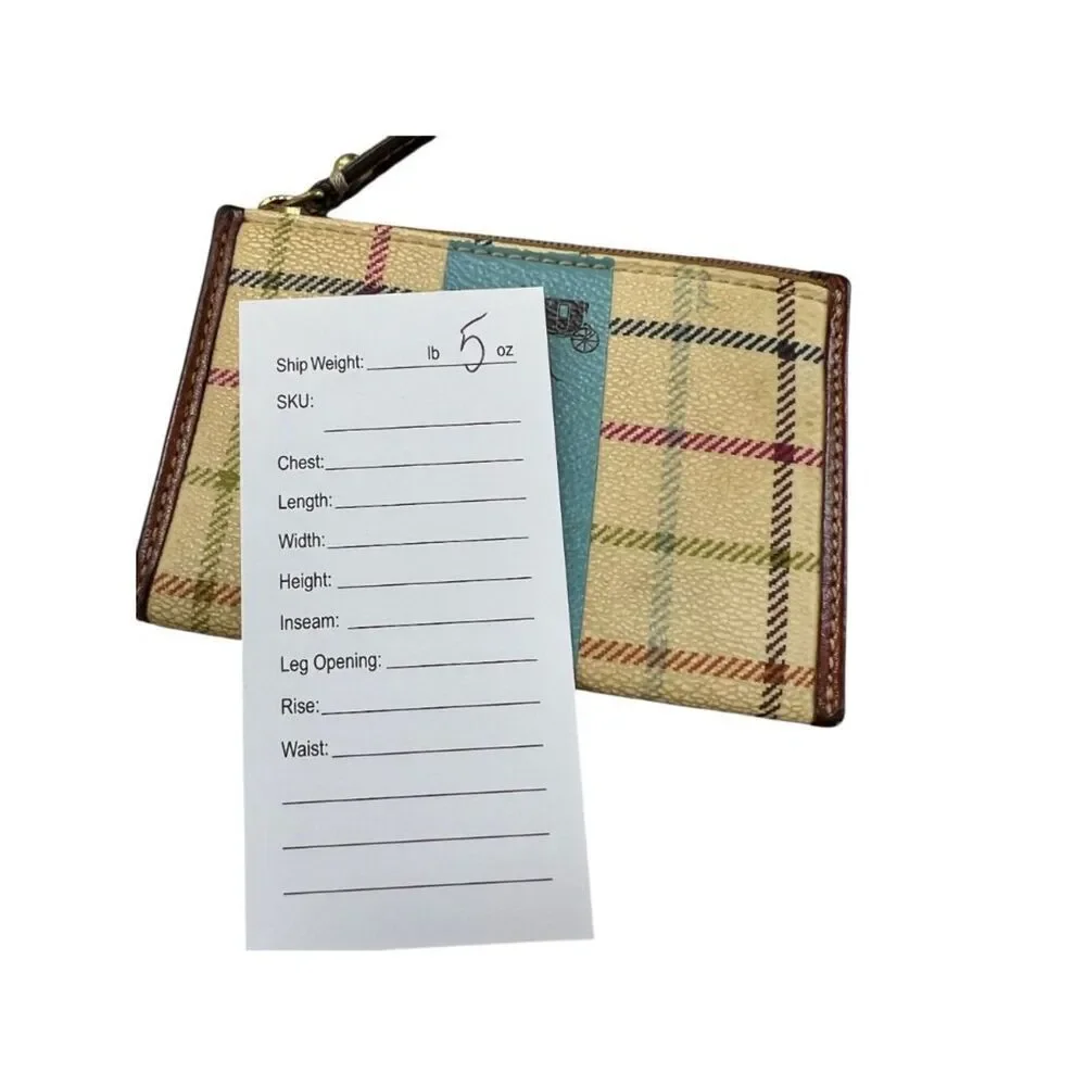 Coach Heritage Blue Stripe Key Chain Card Holder